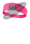 Pink Thin Silver Line American Flag Moisture Wicking Competitor Headband