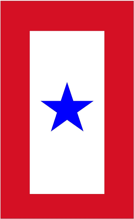 5" Service Star Flag Sticker - Green line