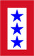 5"-  3 Service Star Flag Sticker - Green line