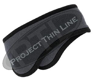 Thin Silver Line American Flag 2 Tone Color Fleece Headband