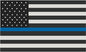 5" American Subdued Flag Thin Blue Line Shape Sticker Decal