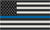 5" American Subdued Flag Thin Blue Line Shape Sticker Decal