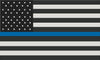 5" United States US Subdued THIN Blue Line State Shape Flag