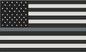 5" American Subdued Flag Thin SILVER Line Shape Sticker Decal