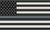 5" American Subdued Flag Thin SILVER Line Shape Sticker Decal